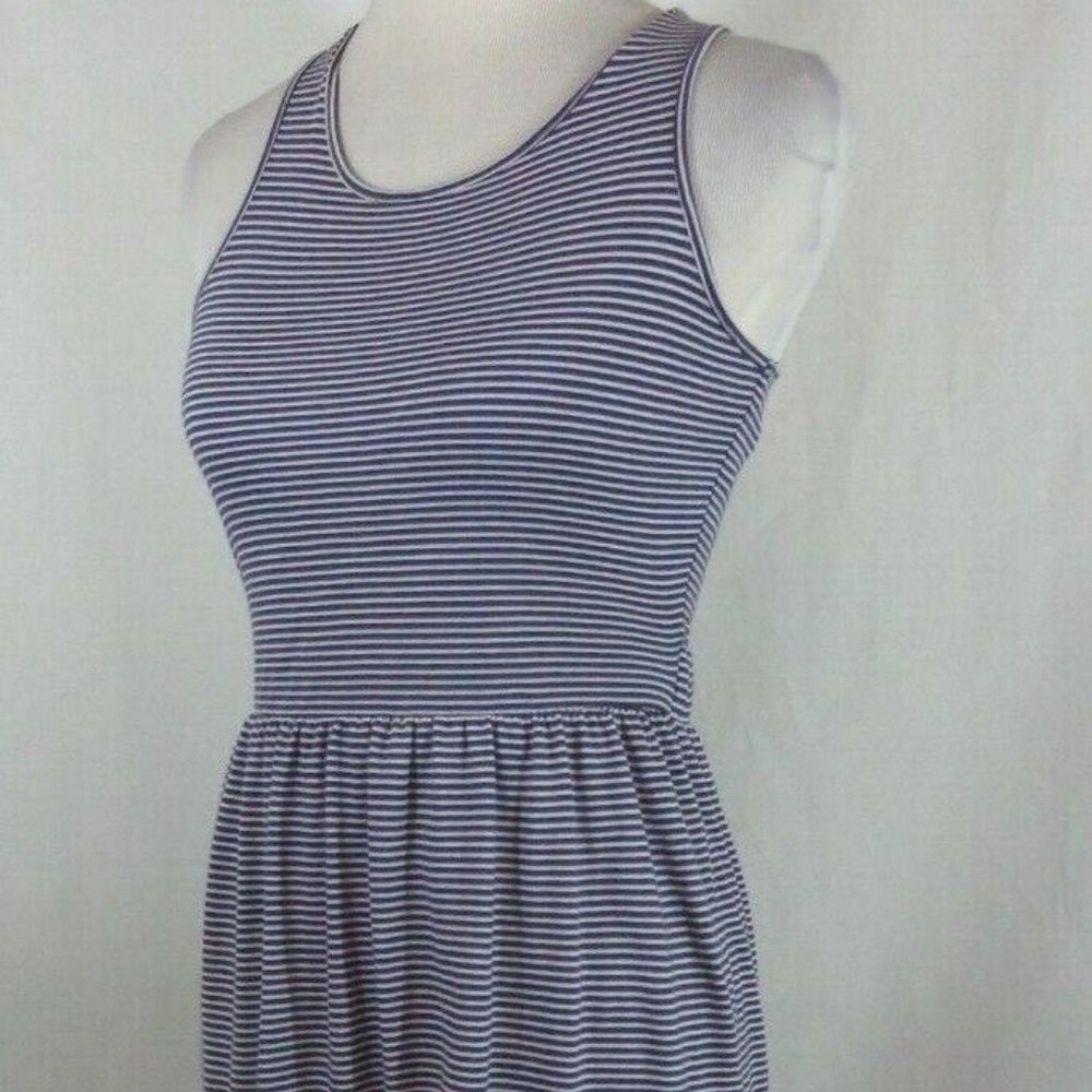 BCGB GENERATION STRIPED SLEEVELESS DRESS XS NAVY